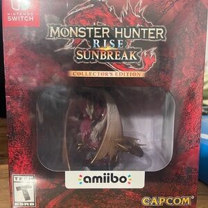 NIB Monster Hunter Rise Sunbreak Collector's Edition Amiibo - Black and Gold